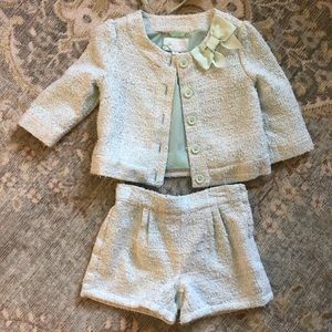 3-piece Janie & Jack mint Boulce set